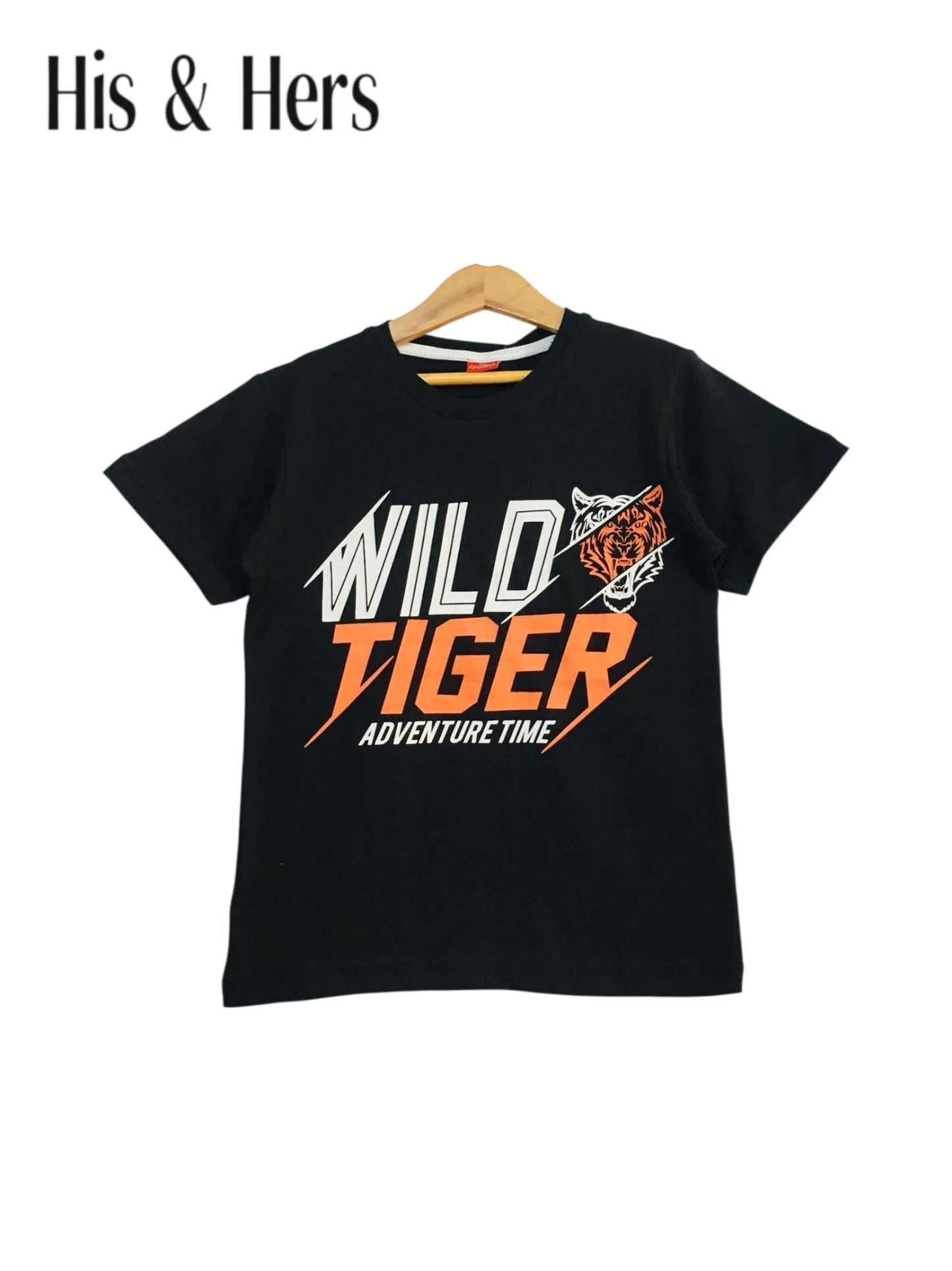 Wild Tiger Black T-Shirt Boys 103