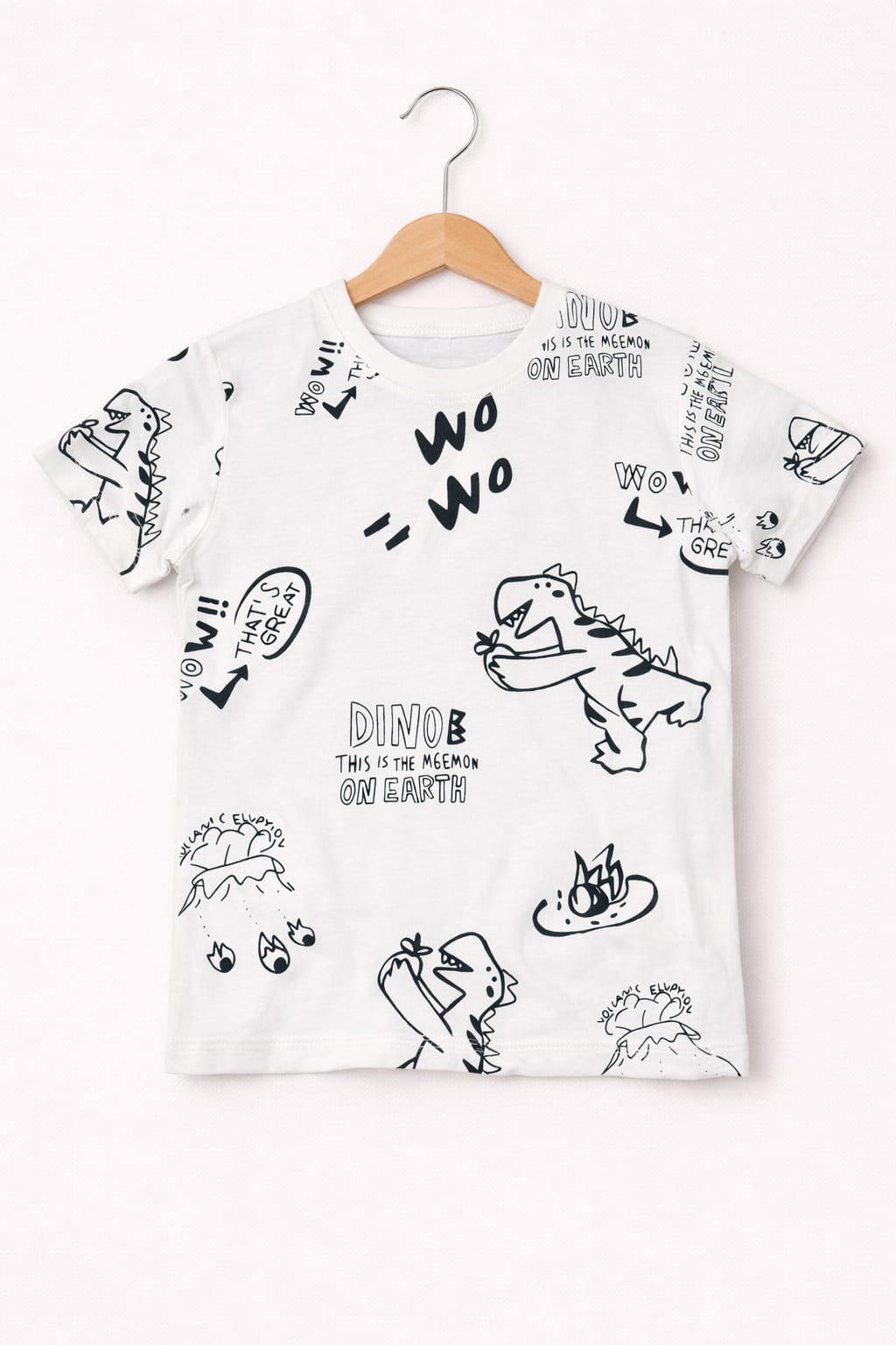Wo Wo Black  Dragons Printed Boys T-Shirt 255
