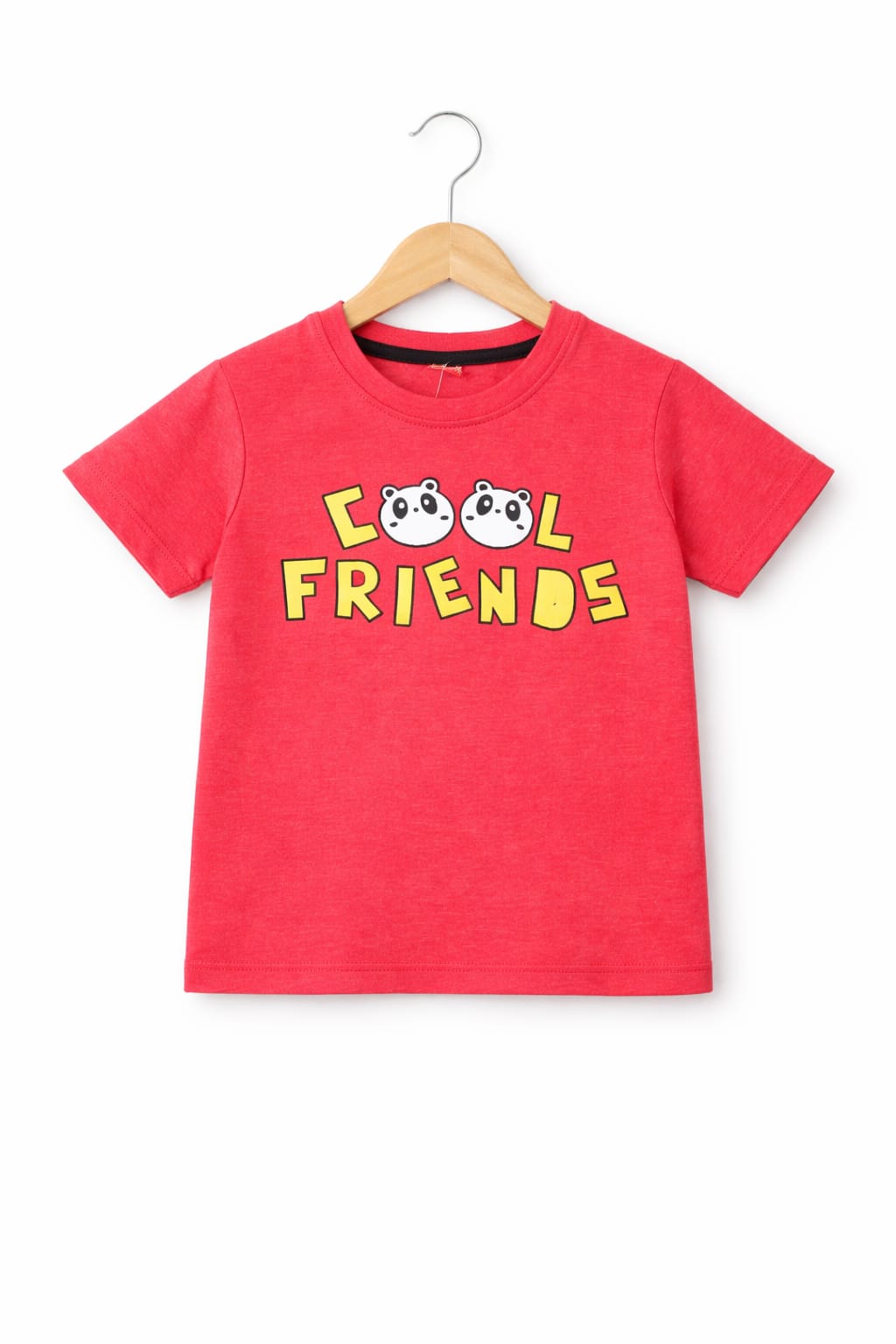 Yellow [ Cool Friends] Printed Red Boys T-Shirt 413