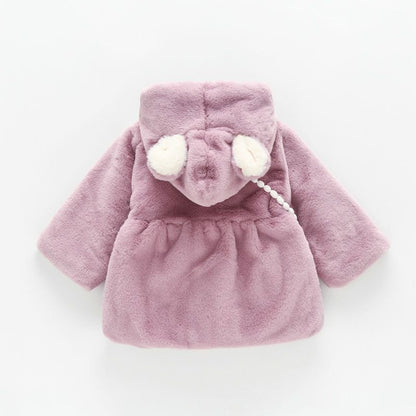 Bunny Bloom Fur Coat- Dusty Pink 915