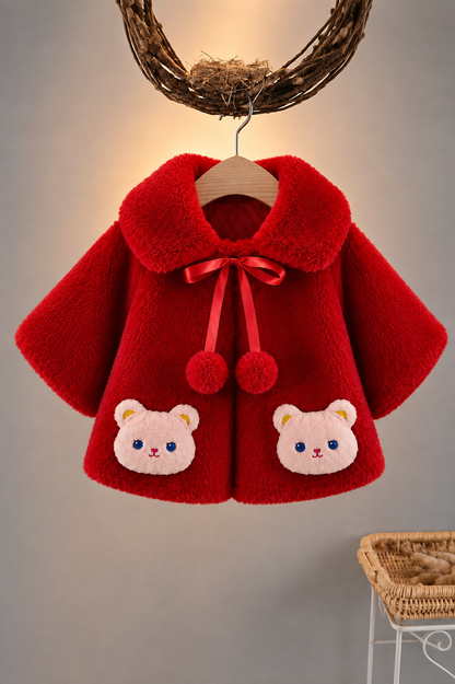 Snow Bear Plush Capez-Red 920