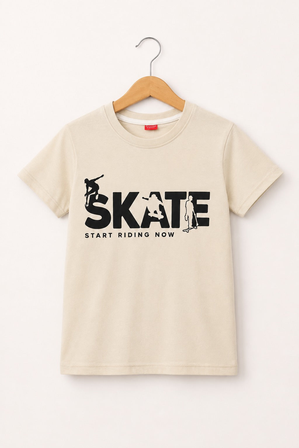 [Skate] Printed Off-White Boys T-Shirt