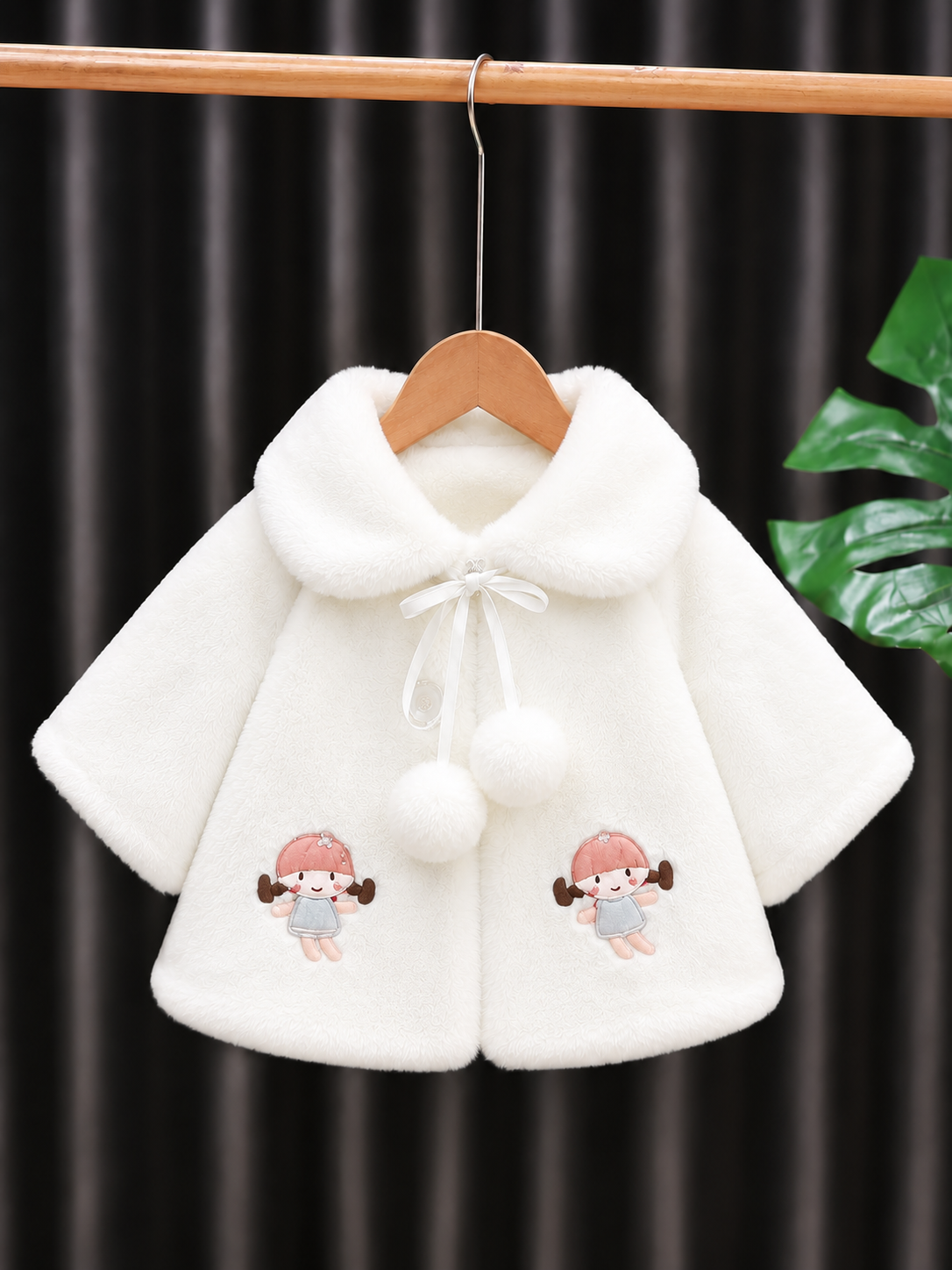 Little Doll Dream Plush Coat- White 921