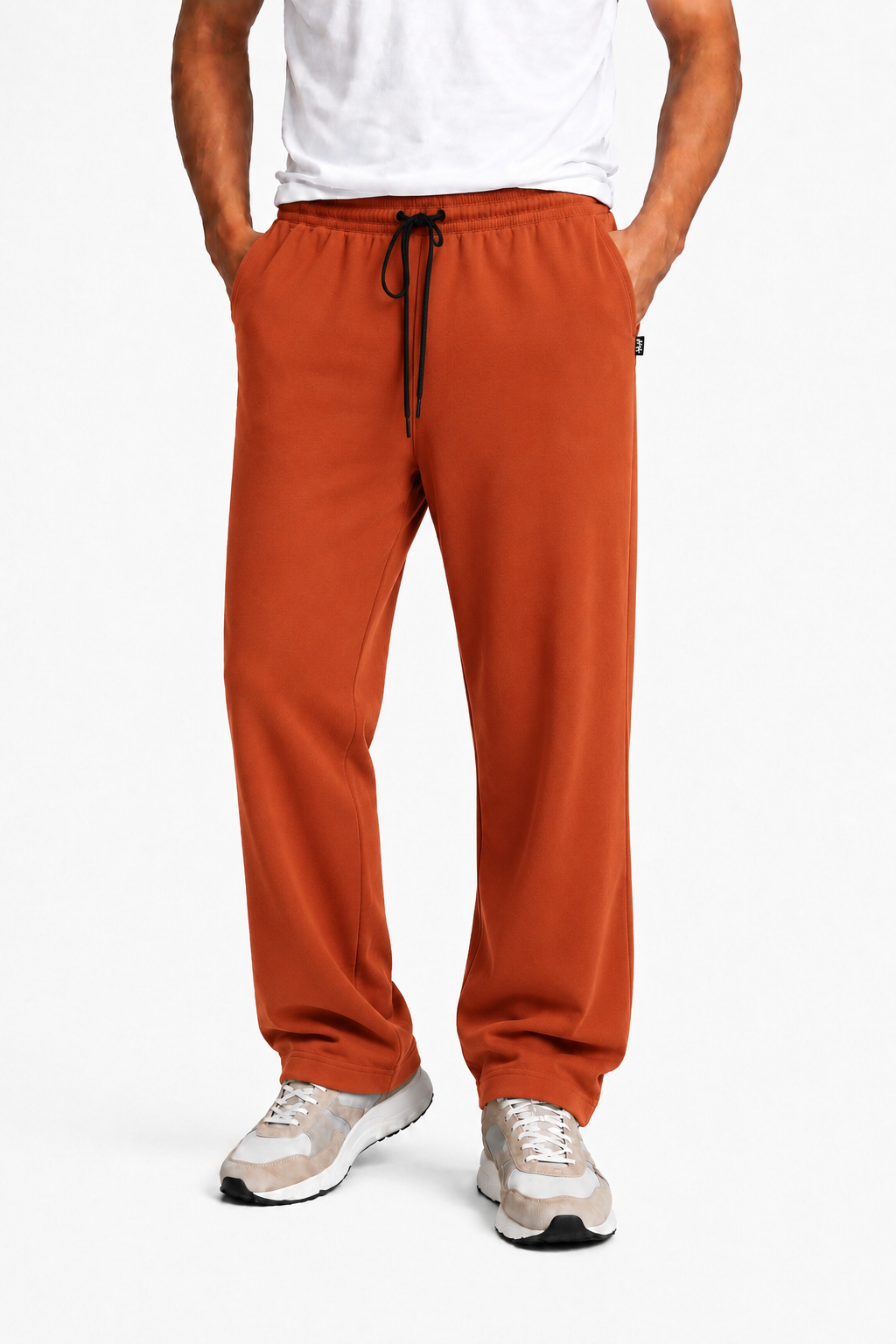 Men’s Premium Cotton Jersey Trouser – Burnt Orange  819