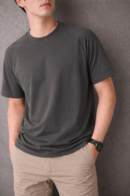 Dark Charcoal Grey Relax Fit Lacra Jersey Men T-Shirt 539