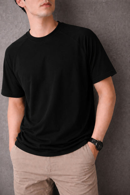 Black Relax Fit Lacra Jersey Men T-Shirt 540