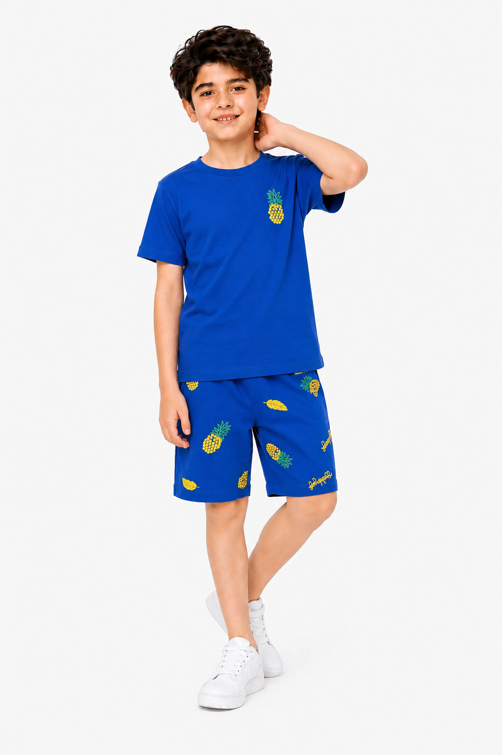 Pineapple Printed Blue  Boys Nicker Suit 627