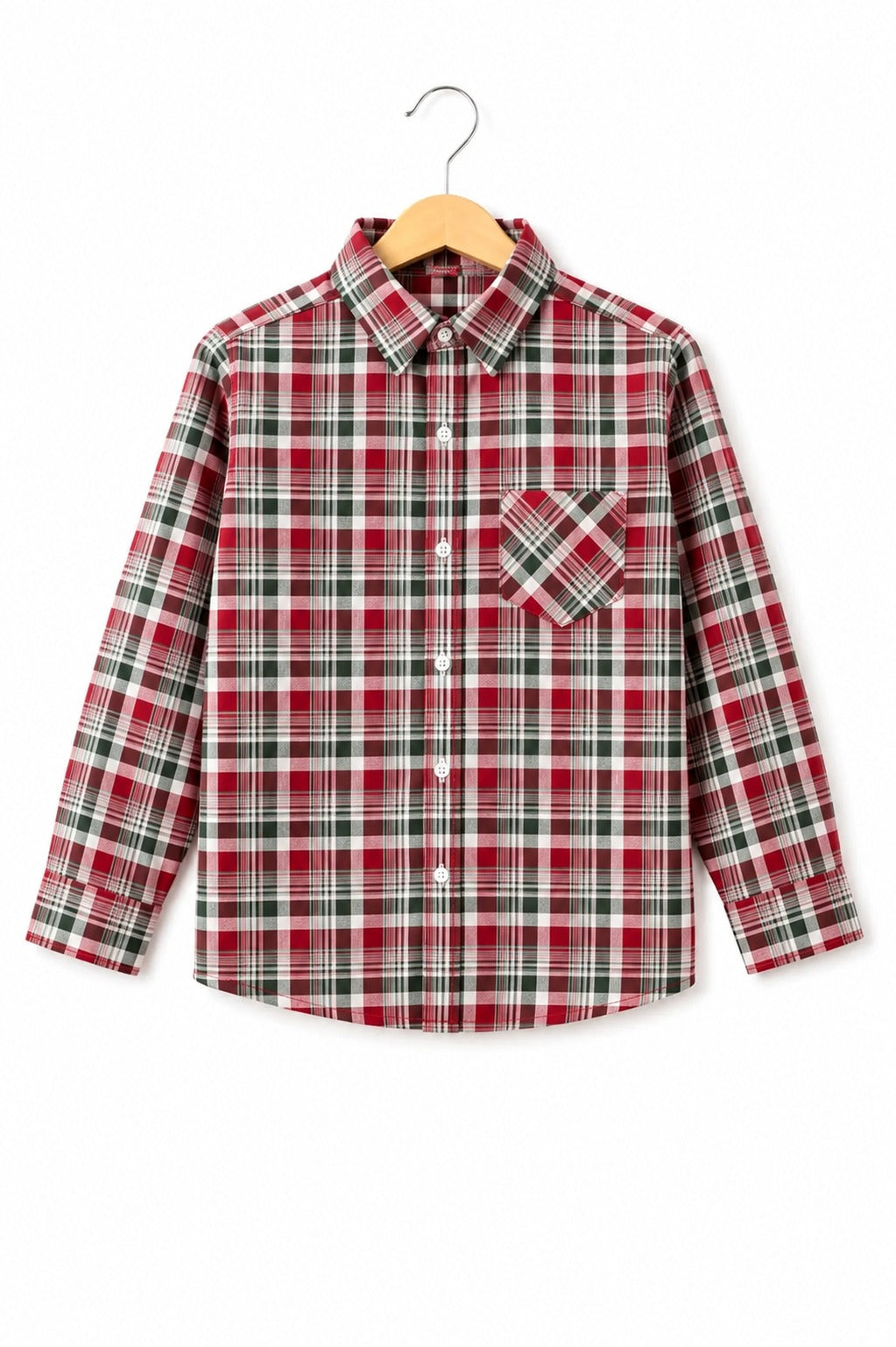 Red & Black Checked  Long Sleeves Casual Shirt