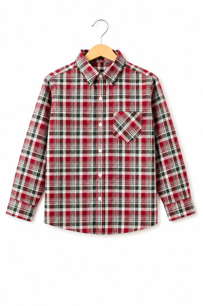 Red & Black Checked  Long Sleeves Casual Shirt