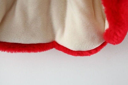 Bunny Bow  Plush Coat - Red 910