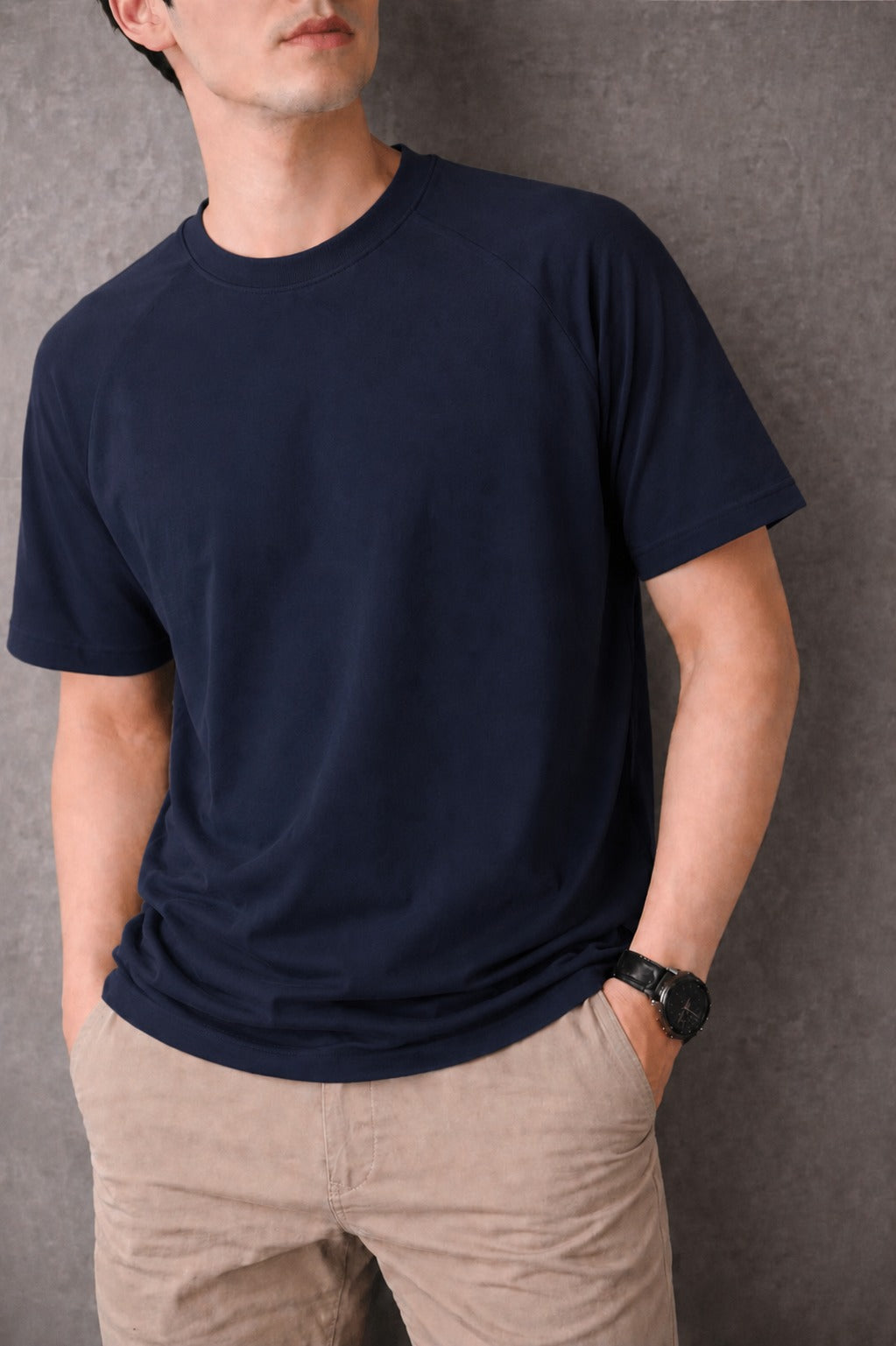 Navy Relax Fit Lacra Jersey Men T-Shirt 546