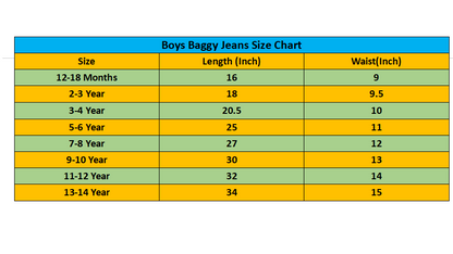 Boys Baggy Cargo Jeans-Light Blue 285