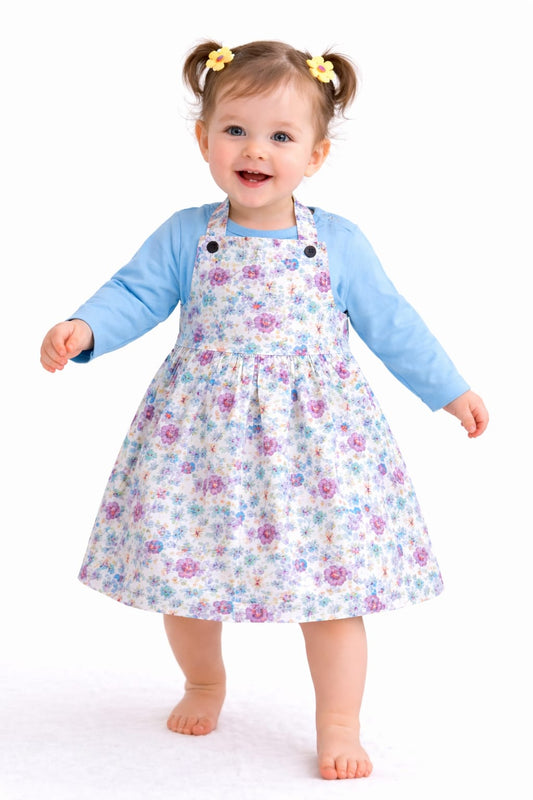 Purple Petals   New Born Girls Dress