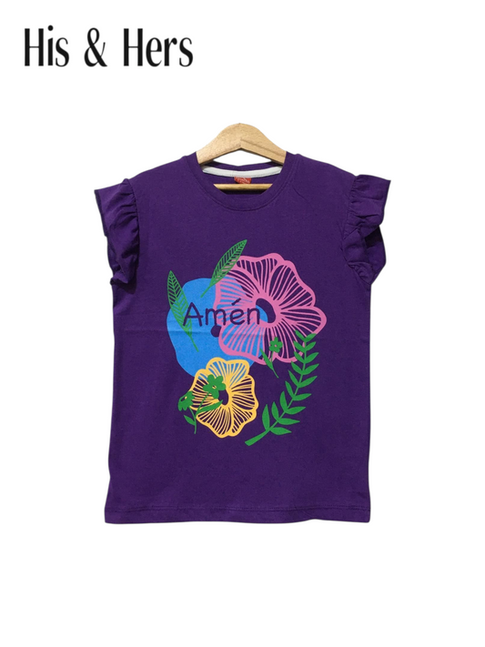 Amén Purple T-Shirt Girls 219