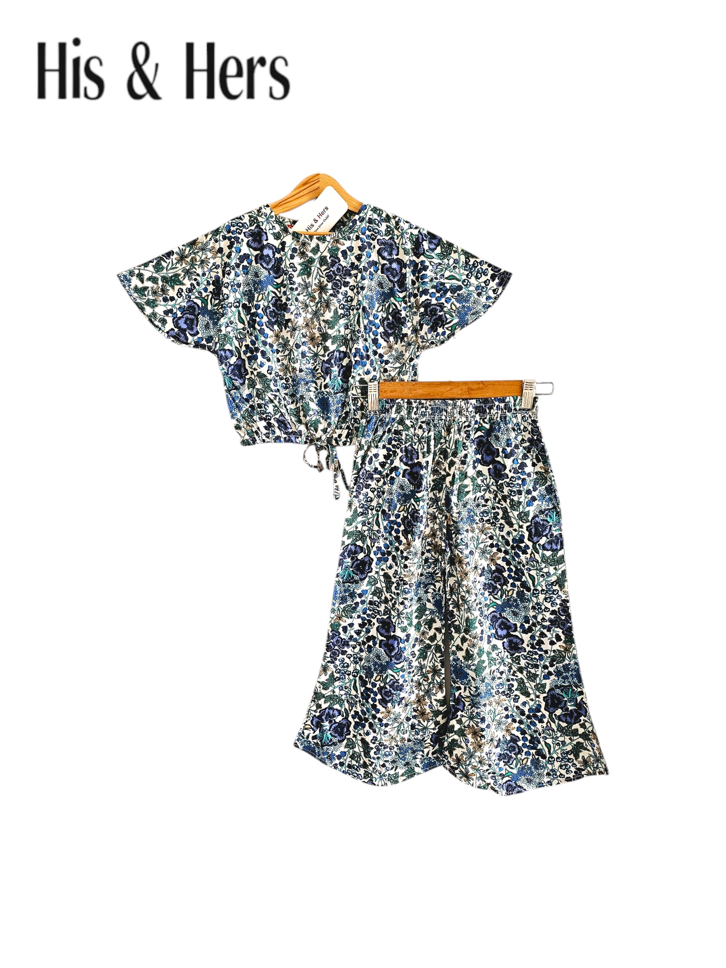 Flowers & Leaves All Over Print Skate Fish Girls [1-4 Year]112