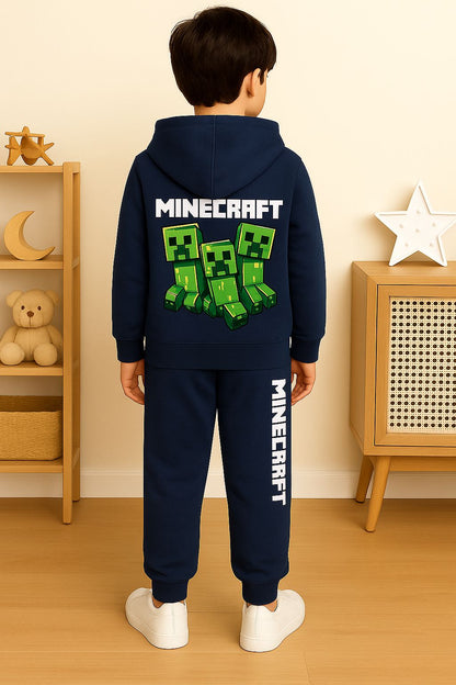 MINECRAFT Navy Zipper Hoodie Tracksuit 303