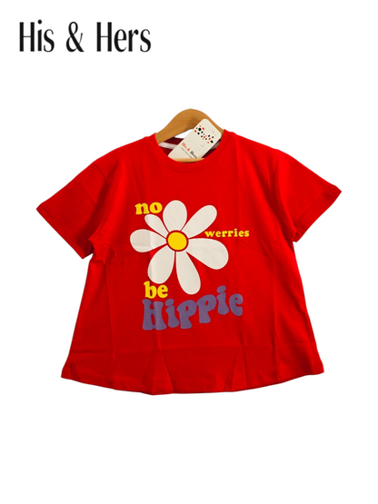 One Flower Red T-Shirt Girls 238