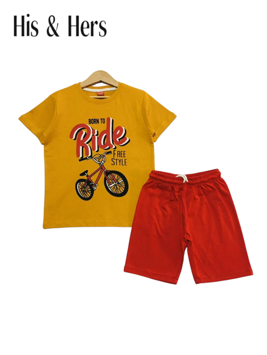 Ride Bicycle Print Nicker Suit Boys