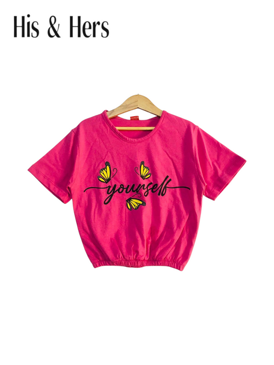 Yourself Pink T-Shirt Girls