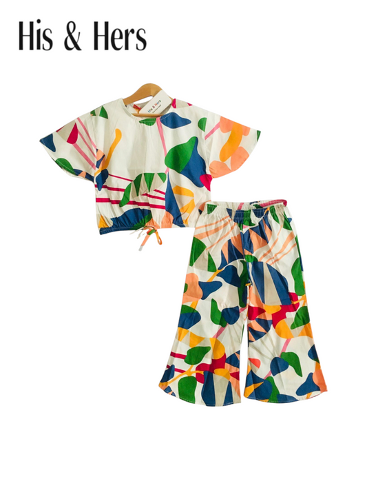 Colorful Abstract Pattern All Over Print Skate Fish Girls 227