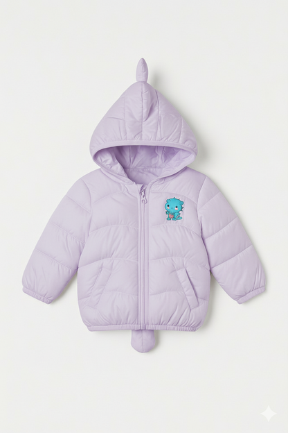 Imported Puffer Jacket 3D Tail - Shiny Lavender