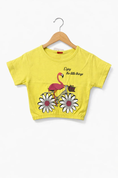 Swan Printed Short Length T-Shirt 429