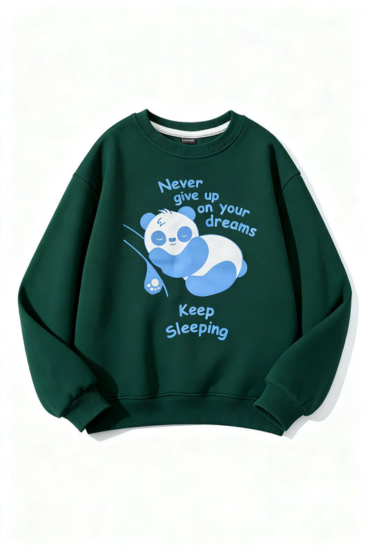 Kids Dark Green Sweatshirt – Keep Smiling 214