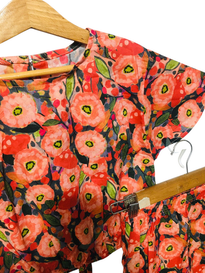 Flowers Allover Print Carrot Skate Fish 237