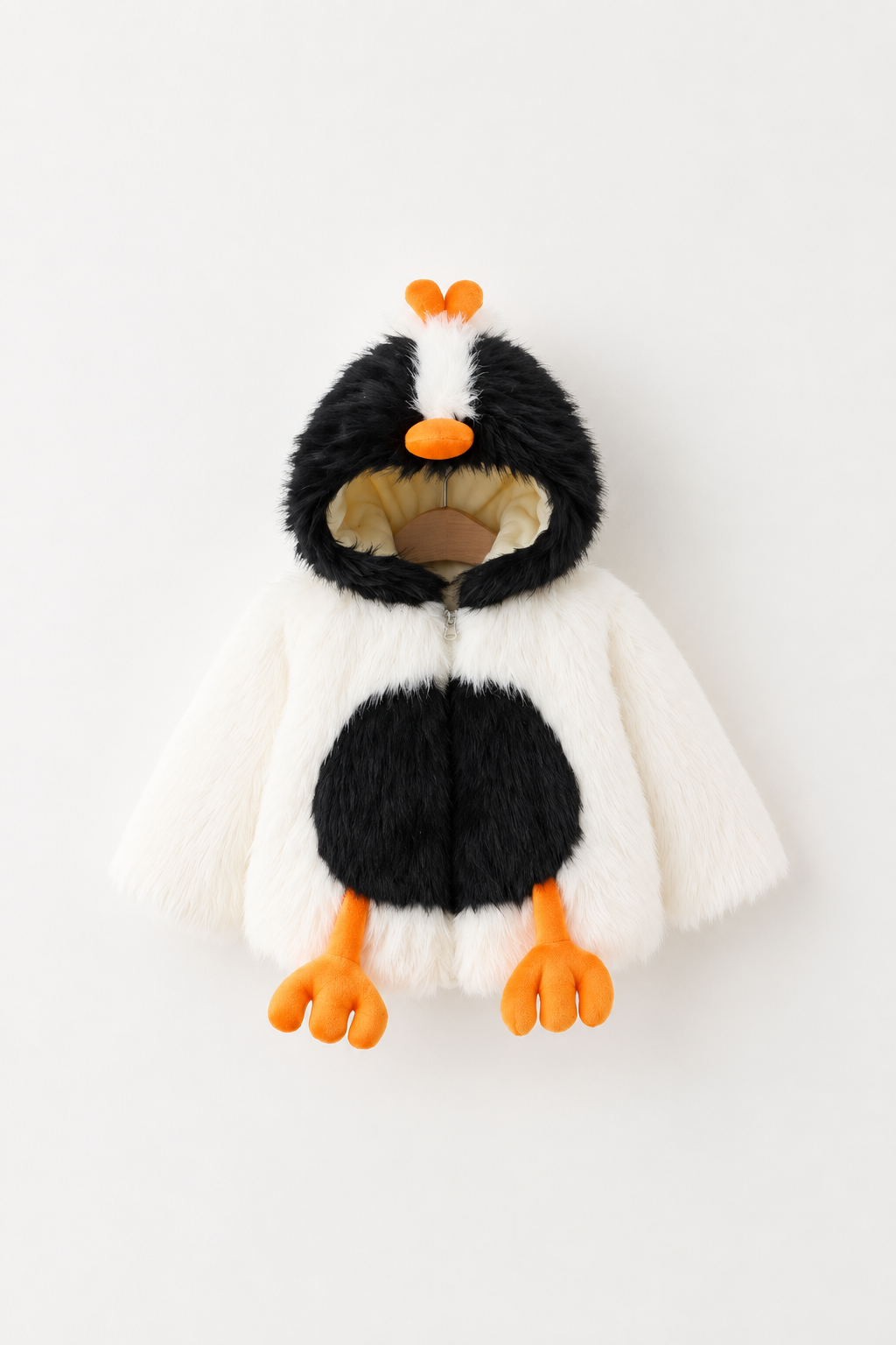Penguin Plush Jacket-White 923