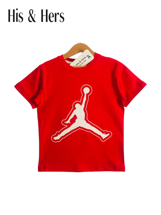 Basketball Player Red T-Shirt Boys 108