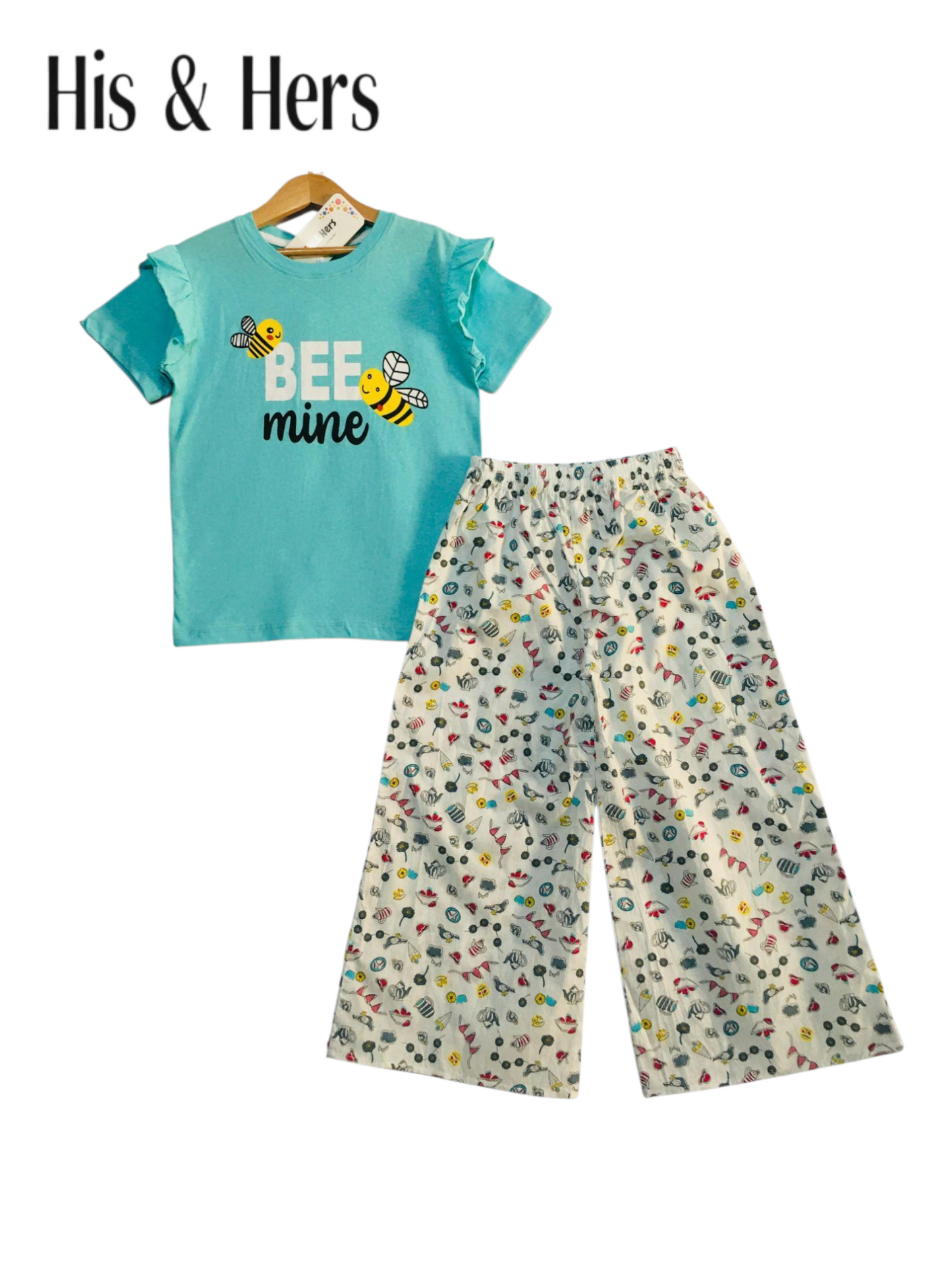 BEE Mine Blue T-Shirt & Cotton Flapper 203