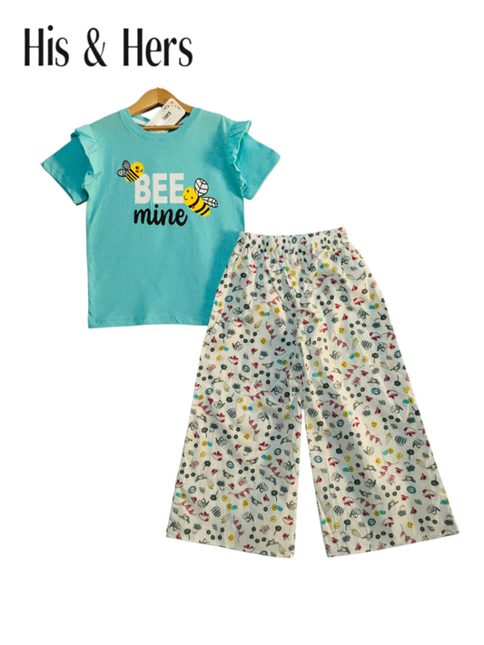 BEE Mine Blue T-Shirt & Cotton Flapper 203