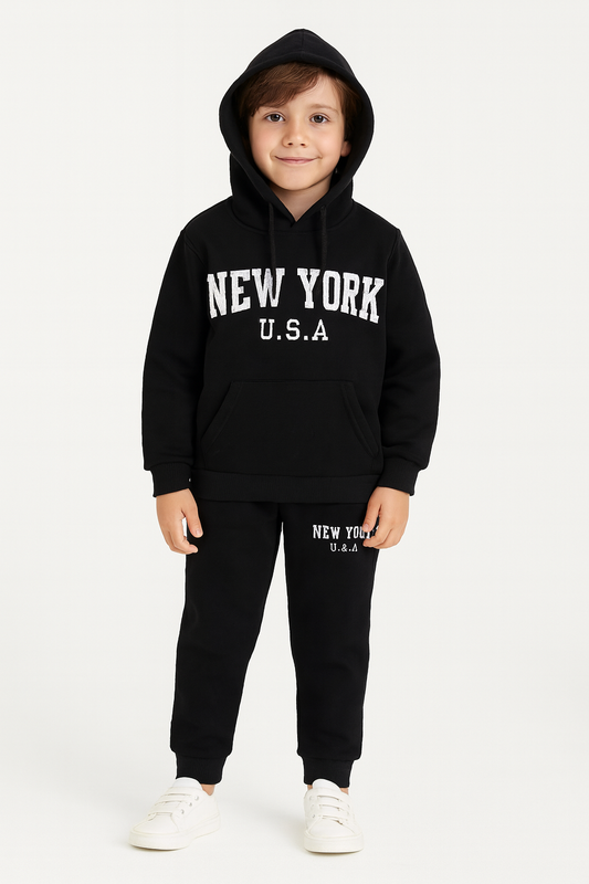 NEW YORK Black Tracksuit Boys