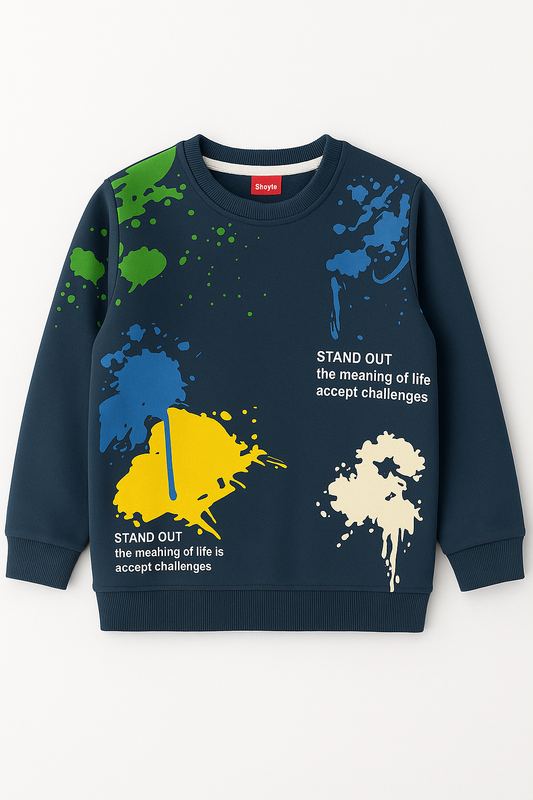 Colorful Ink Sea Blue Sweatshirt Boys 429