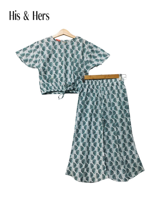 Green Leaves All Over Print Skate Fish Girls 112