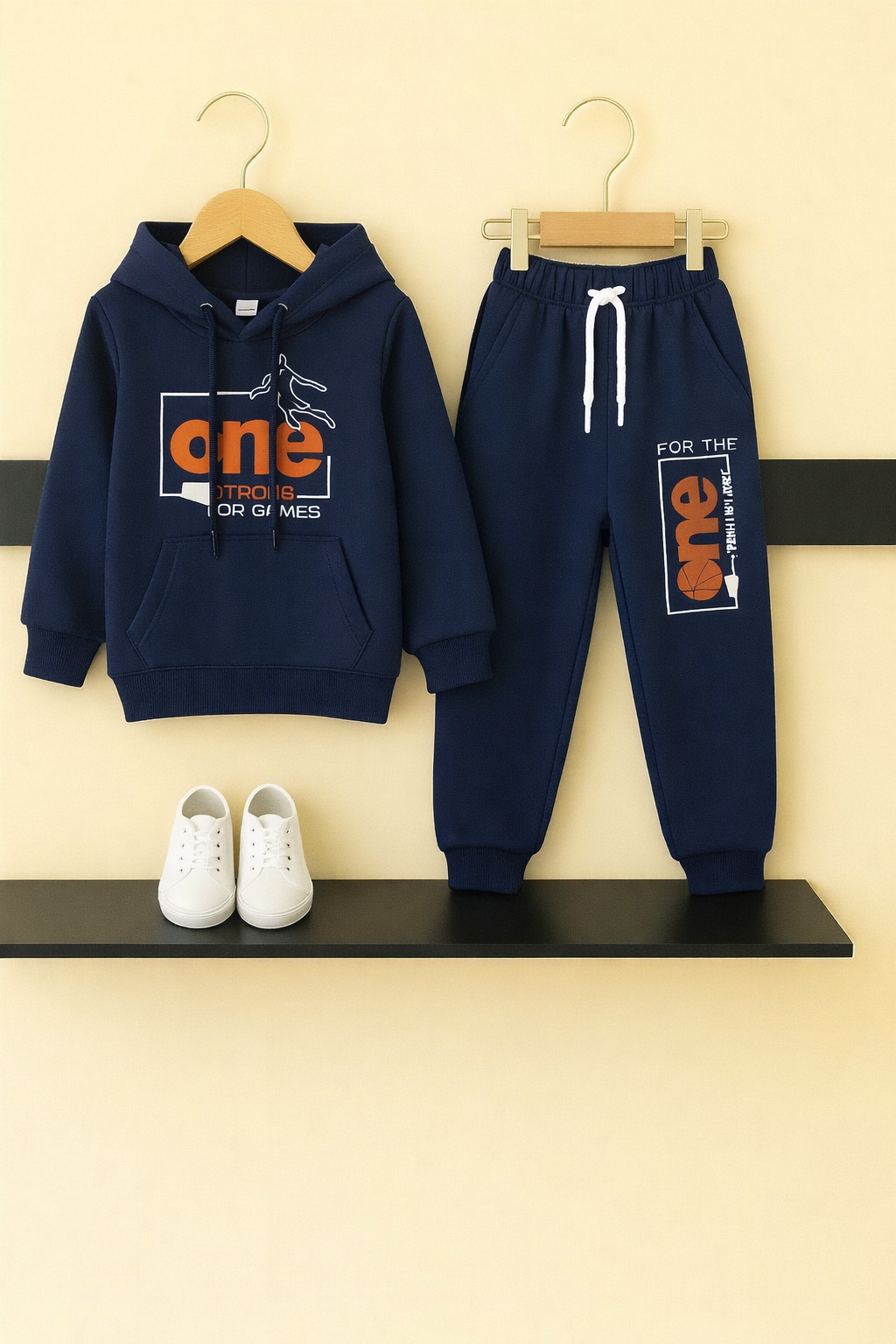 ONE Step Up Dark Navy Fleece Hoodie Tracksuit 508