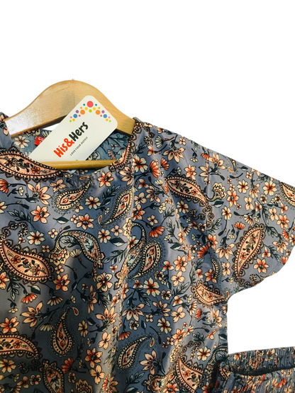 Paisley Pattern  Blue Skate Fish Girls 225