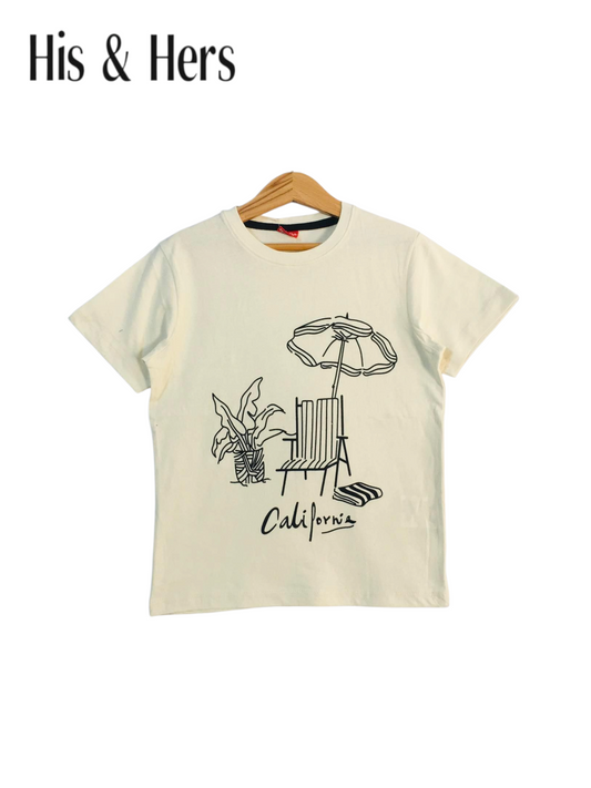 Umbrella Print White T-Shirt Boys 455