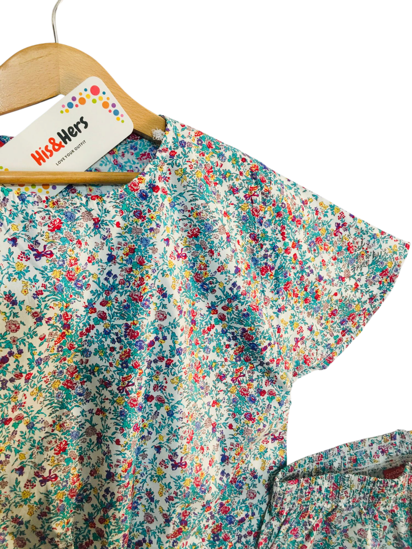 Yellow Pink Flowers Allover Print Skate Fish Girls 225