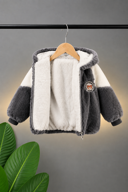 Theodore Plush Bear Jacket – Ash Grey 110