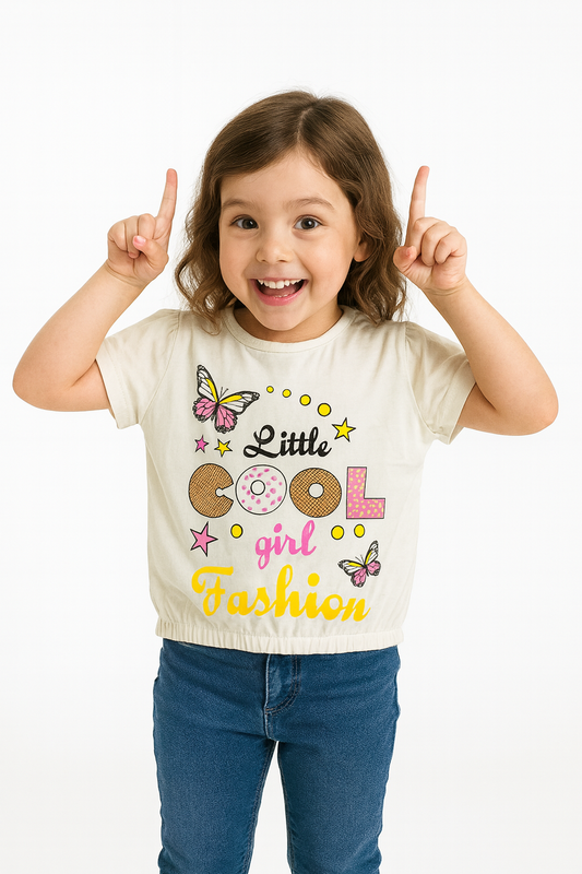 Little Fashion White T-Shirt Girls 233