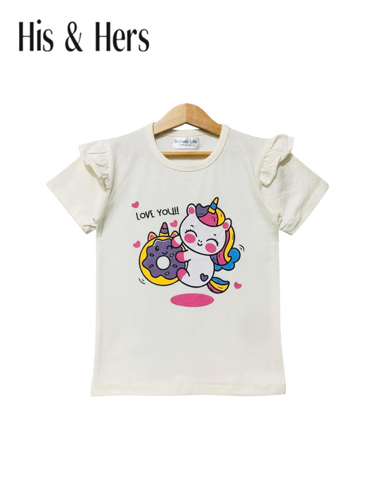Dinocorn White T-Shirt Girls 420