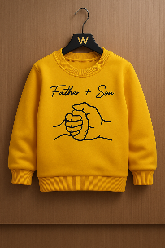 Father & Son Mustard Yellow Sweatshirt Boys 123