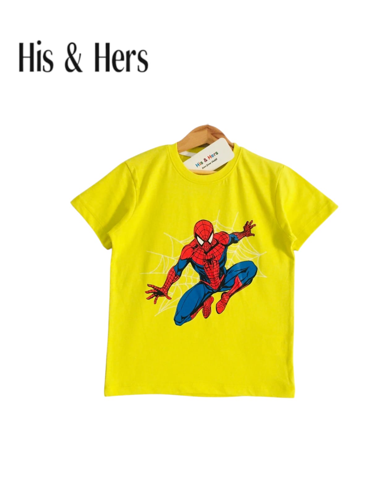 Spiderman Kid's Yellow T-Shirt Boys 105