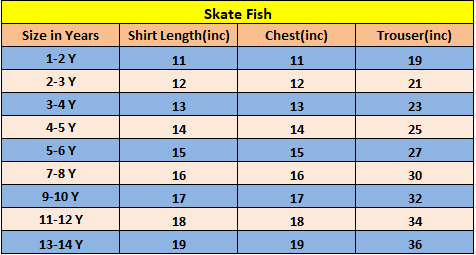 Blue Leaves & Orange Flowers All Over Print Skate Fish Girls 222