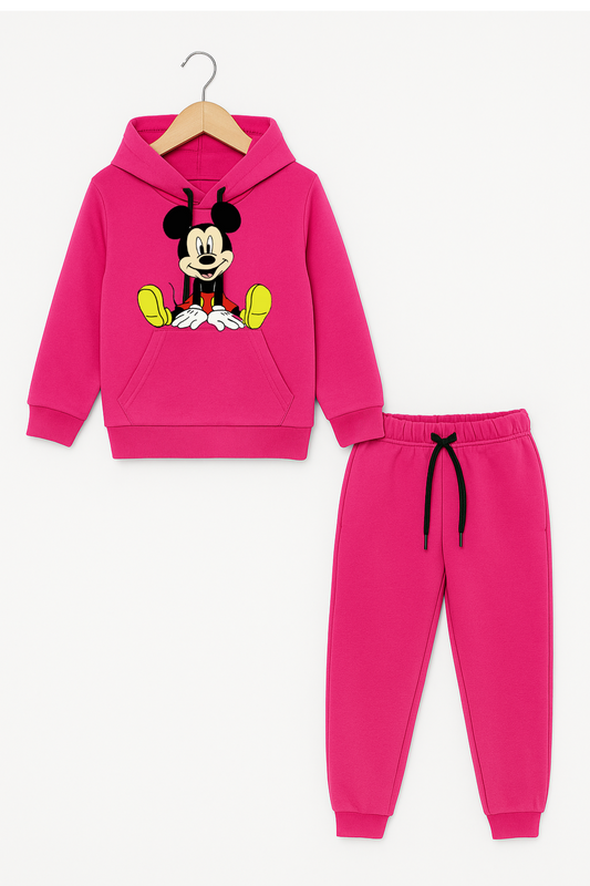 Mickey Mouse Fuchsia Hoodie Tracksuit Girls 402