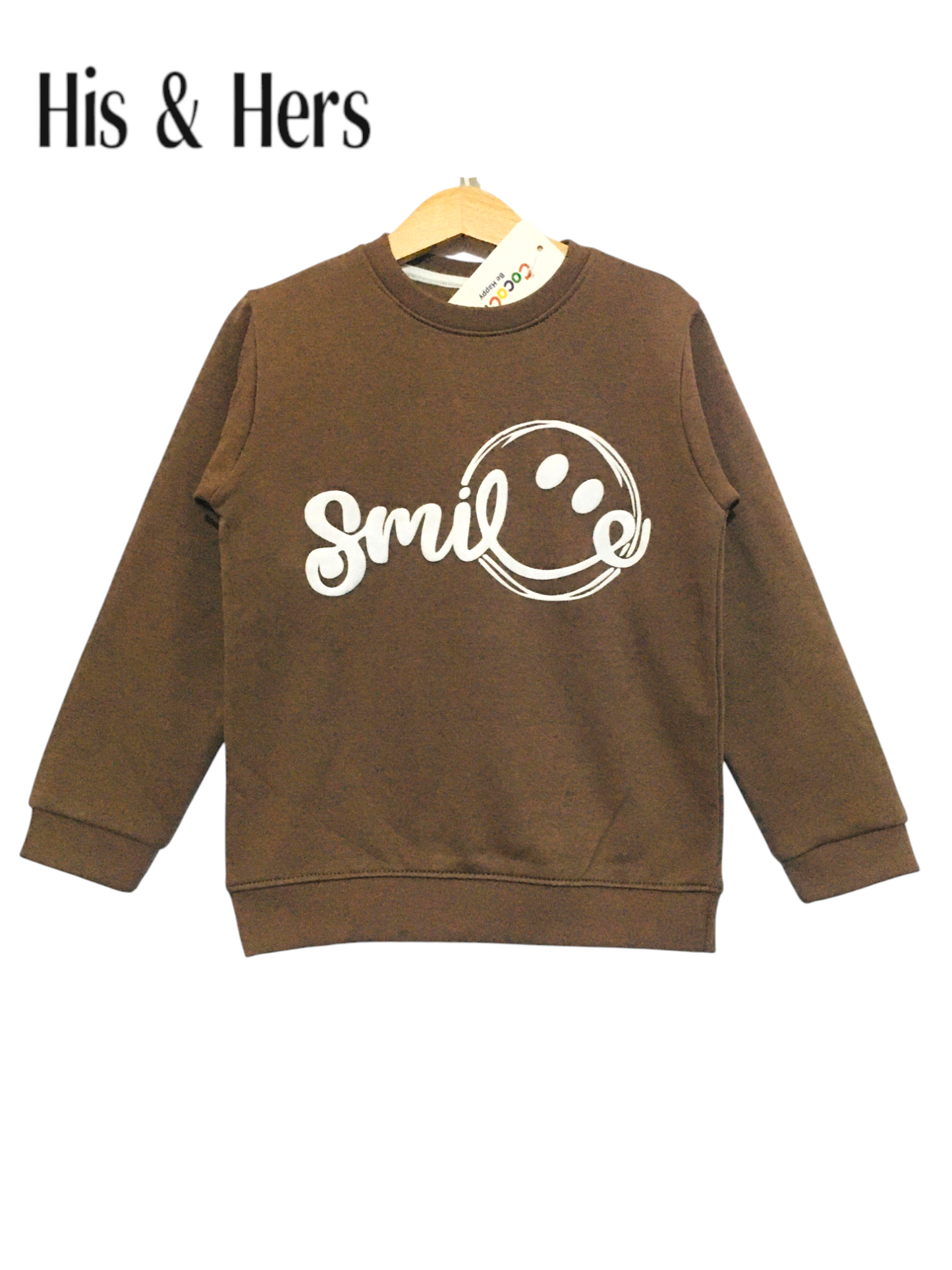 Pack of 2 Smile Brown & Yellow Blue Black Panel Sweatshirt
