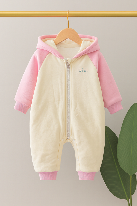 (Copy) (Copy) Blue Bear Hooded Baby Romper – Soft Fleece Winter Suit