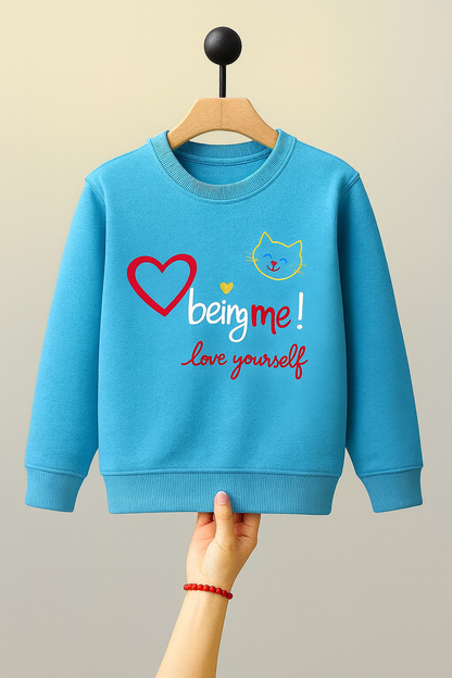 Kids Fleece Sweatshirt – blue Cherry Love 245
