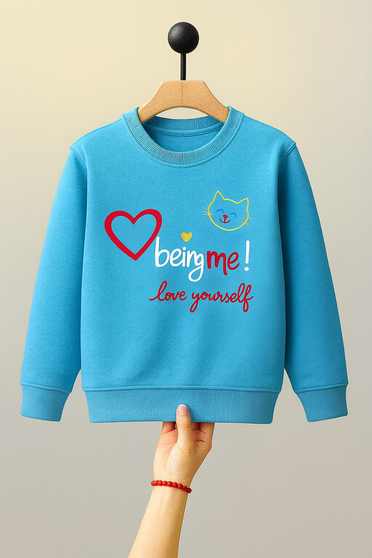 Kids Fleece Sweatshirt – blue Cherry Love 245